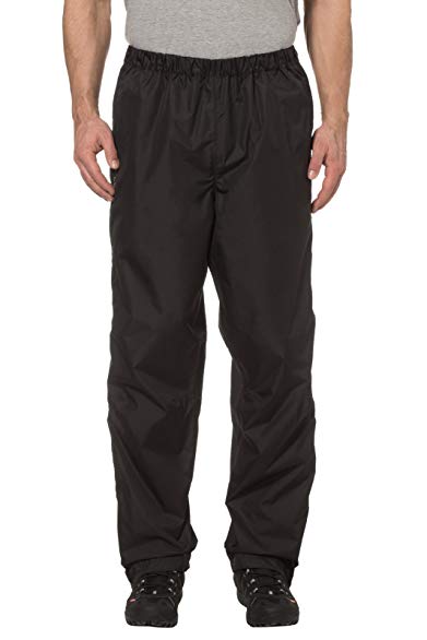 VAUDE Fluid Full-Zip Pants Men’s Rain Pants - Breathable Waterproof Windproof Rain Pants for Cycling