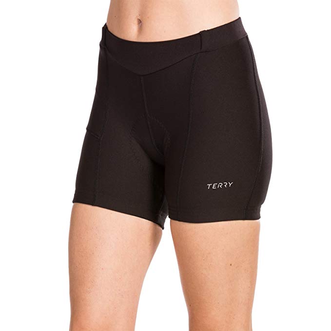 Terry Women's Touring Cycling Shorts/Short - Short Ladies Padded Bike Shorts, Moisture-wicking Bicycle Compression Underwear Pants Elastic Breathable Mountain Ride