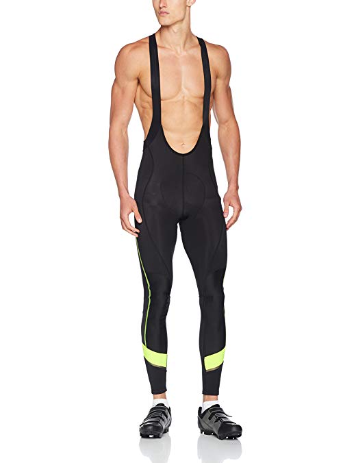 GORE BIKE WEAR Power Thermo Bib Tights, Black/Neon Yellow, Small