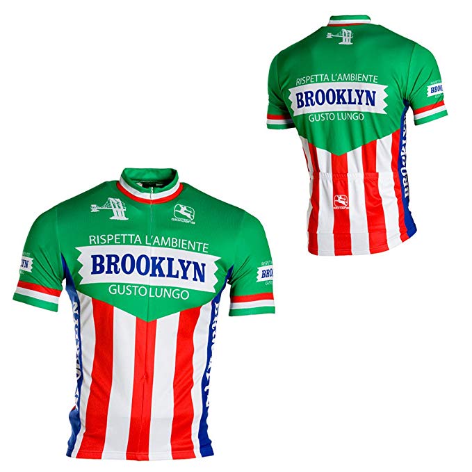 Giordana 2014 Men's Brooklyn Italia Team Short Sleeve Cycling Jersey - Red/Green - GI-SSJY-TEAM-BRIT