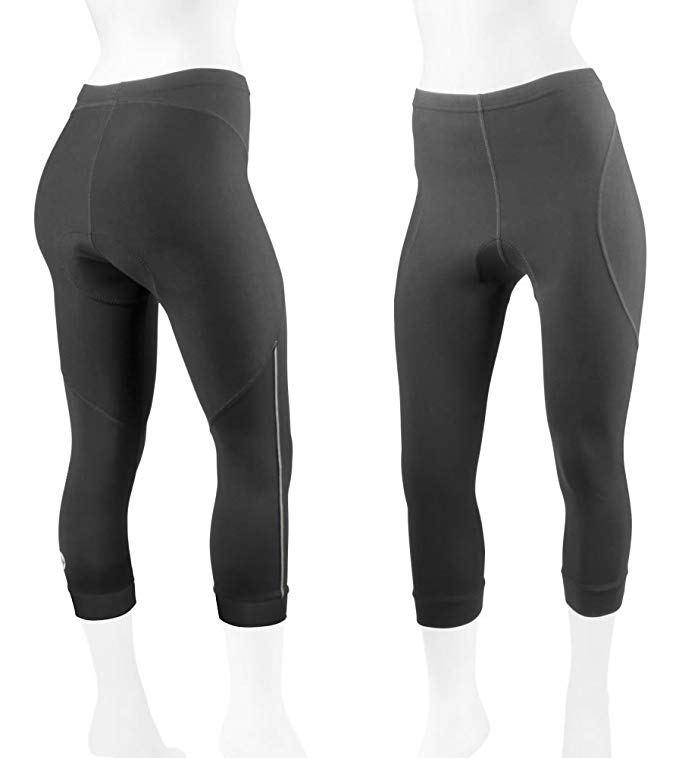 Women's Victoria Padded Cycling Capris - Soft Supplex Fleece Made in USA