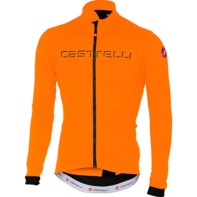 Castelli Fondo Full-Zip Long-Sleeve Jersey - Men's Orange/Light Black, XL