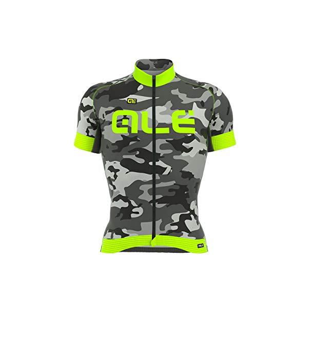 ALÉ Bike Wear Alé PRR Camo Short Sleeve Jersey YLW/Blk