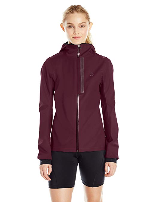 Craft Sportswear Women's Ride Commuter Bike and Cycling Windproof and Waterproof Reflective Rain Jacket: protective/riding/cooling/coat/outerwear