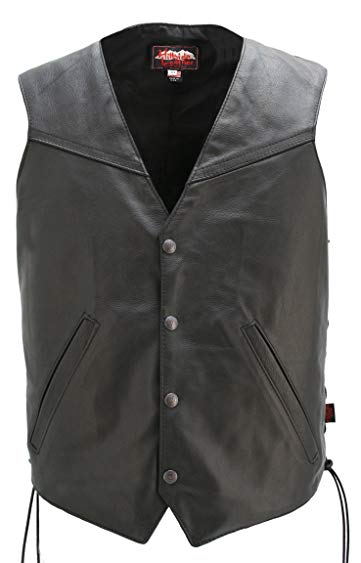 Slanted Pockets Biker Vest Made in USA