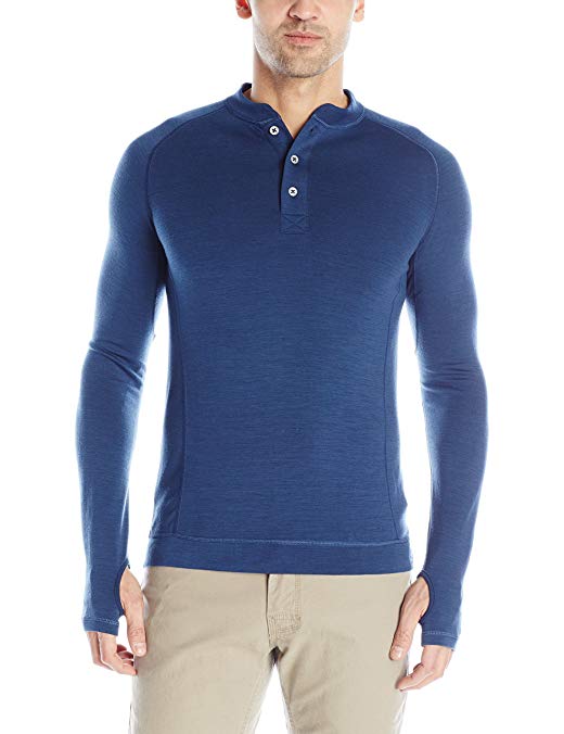 Showers Pass Men's Long Sleeve Bamboo Merino Henley Shirt