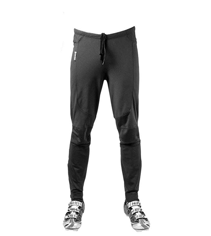 AERO|TECH|DESIGNS Men's Thermal WindStopper Tights - Softshell Pants for Cold Weather