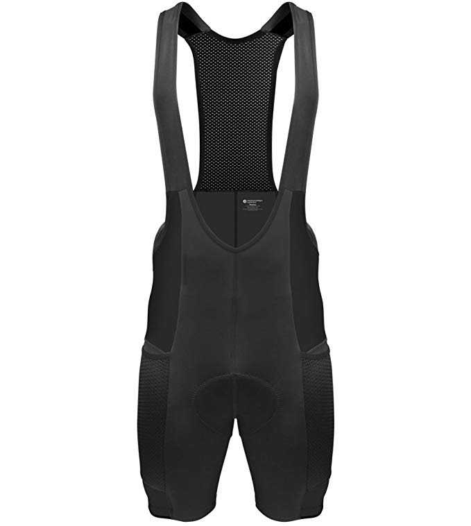 Aero Tech Men's Gel Touring Bib Shorts - Bibs Padded for Cycling Made in USA