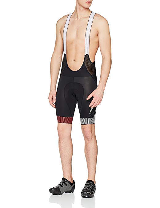 Craft Sportswear Men's Verve Glow Bike and Cycling Reflective with Chamois Pad Fitted Bib Shorts: protective/riding/compression/cooling