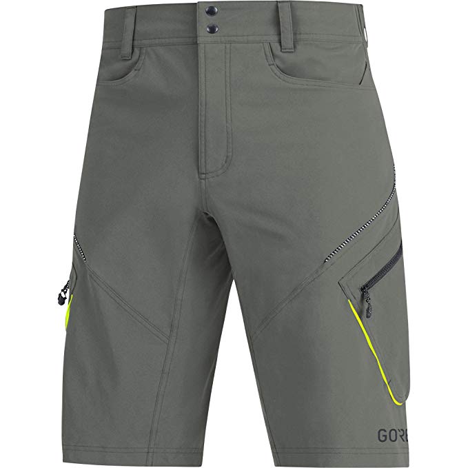 GORE Wear Men's Breathable Mountain Bike Shorts, GORE Wear C3 Trail Shorts, Size: S, Color: Dynamic Cyan, 100047