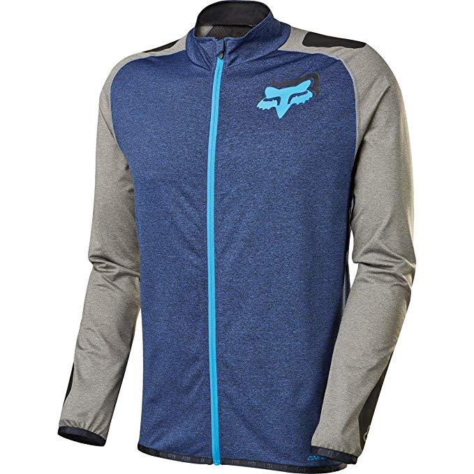 Fox Racing Equilibrium Long-Sleeve Jersey - Men's Heather Navy, L